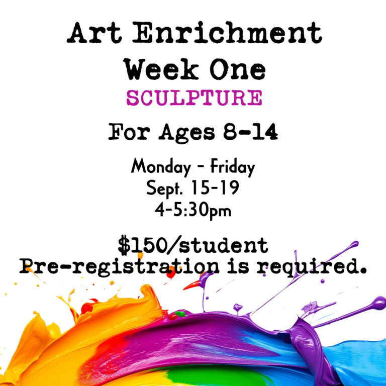Art Enrichment Sculpture | Ages 8-14